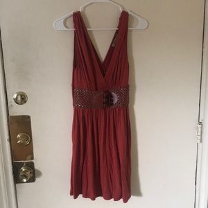 Rust colored mini dress